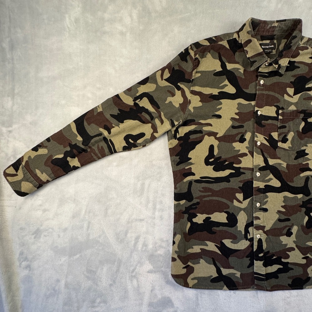 Barney Cools Heritage Long Sleeve Shirt Camo Corduroy Men's 309-CR3 Size Large - Picture 16 of 16
